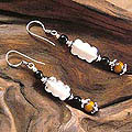 Onyx and Tiger's Eye 'Glorious' Earrings (India)