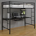 Sunset Twin / Workstation Bunk Bed - Black