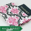 Gracie Designs Black, White and Hot Pink Damask Passport Cover