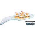 Gourmet Display Raised Edge 22-inch Textured Acrylic Wave Tray