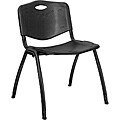 EcoFriendly Black Polypropylene Stack Chairs (Case of 40)