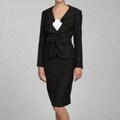 John Meyer Ruffle Collar Belted Suit