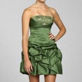 Hailey Logan Women's Strapless Beaded Pickup Bubble Dress
