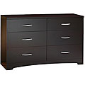 Contemporary Six-drawer Chocolate Wood Dresser