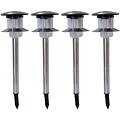Tricod Stainless Steel Cylinder Solar Light (Set of 4)