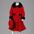 Good Lad Toddler Girl's Black Polar Fleece Jacket and Hat