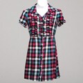 Hype Big Girl's Flannel Plaid Shirtdress
