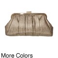 Jessica McClintock Framed Faux Leather Clutch