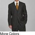 Eddie Domani Men's 3-button Sharkskin Suit
