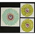Cotton Tale Dahlia 3-piece Wall Art