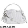 Chocolate Pleated Faux Leather Medium Tote