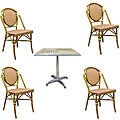 Warehouse of Tiffany Red Rattan 5-piece Patio Sets (Pack of 4)