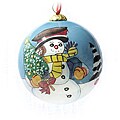 Snowman Glass Christmas Ornament (Case of 60)