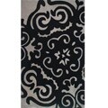 Hand-tufted Metro Medallion Black Wool Rug (8' x 10')
