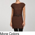 Chances R Women's Boat Neck Sleeveless Sweater Dress