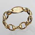 Gucci 18k Yellow Gold Horsebit Ring