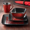 American Atelier Yardley Red 16-piece Dinnerware Set