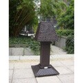 All-weather Wicker Espresso Solar Lamp