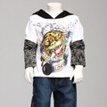 Ed Hardy Toddler Boy's Tiger Double-sleeve Hooded T-shirt