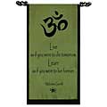 Cotton Om Symbol and Mahatma Gandhi Quote Scroll (Indonesia)
