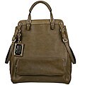 Dolce & Gabbana 'Miss Pocket' Green Leather Satchel