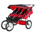 BeBeLove Red Triple Jogging Stroller