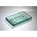 Recycled Clear Green Glass Soap Dishes (Pack of 4)