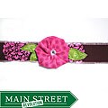 Headbandz Hand-Frayed Brown and Pink Headband