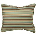 Tan/Sage/Aqua Stripe Corded Outdoor Pillows with Sunbrella Fabric (Set of 2)