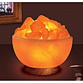 WBM 6.5 inch Wide Hand-carved Himalayan Crystal Salt Lamp Bowl