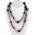 Maddy Emerson Black Pearl, Smokey Quartz and Onyx Necklace (5-10 mm)