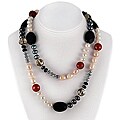 Maddy Emerson Freshwater Pearl and Multigemstone Necklace (7-10 mm)