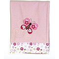 Sumersault Dancing Butterflies Pink Fleece Blanket