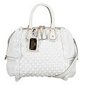 Dolce & Gabbana White Crochet and Leather Satchel