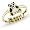 14k Yellow Gold Panda Bear Baby Ring