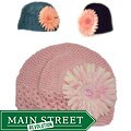 Bow Clippeez 2 Envy Light Pink Flower Crochet Hat