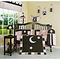 Pink Moon and Star 13-piece Crib Bedding Set
