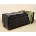 Black Leather Storage Bench