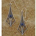 Filigree Web Drop Earrings w/ Lapis (Israel)