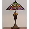 Tiffany-style Floral Table Lamp with 3-D Shade