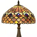 Tiffany-style Peacock Table Lamp