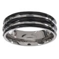 Titanium and Black Rhodium Men's 8 mm Band