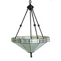 Tiffany-style Geometric Mission-style Hanging Lamp