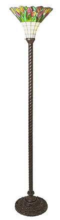 Tiffany-style Tulip Torchiere