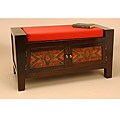 Reverse Painted Bench with Cushion (Peru)