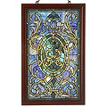 Tiffany-style Purple Wooden Frame Window Panel