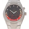Fossil Men's Flame Dial Stainless Steel Watch