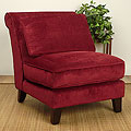 Slipper Cranberry Chenille Chair