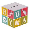 Toddot Baby's Silver Plated Learning Block Bank