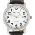 Prague Men's Easy Read White Dial Automatic Watch